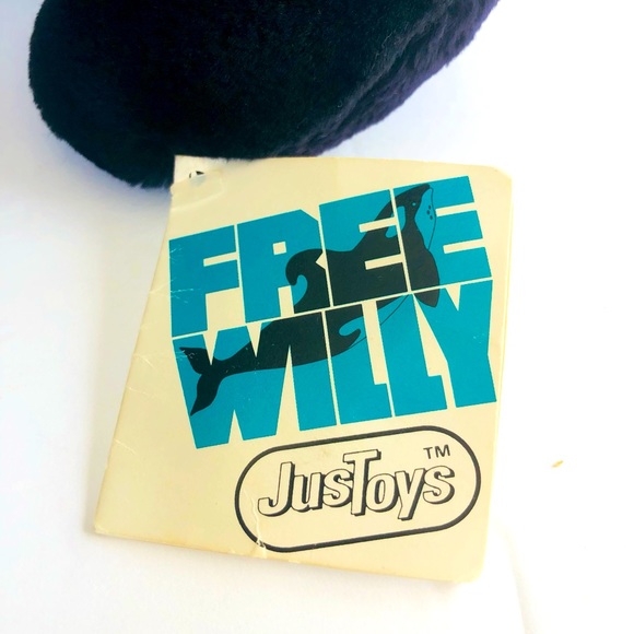 Vtg Original 1993 Free Willy Orca Killer Whale Plush Stuffed Animal 14" Movie - Picture 3 of 8